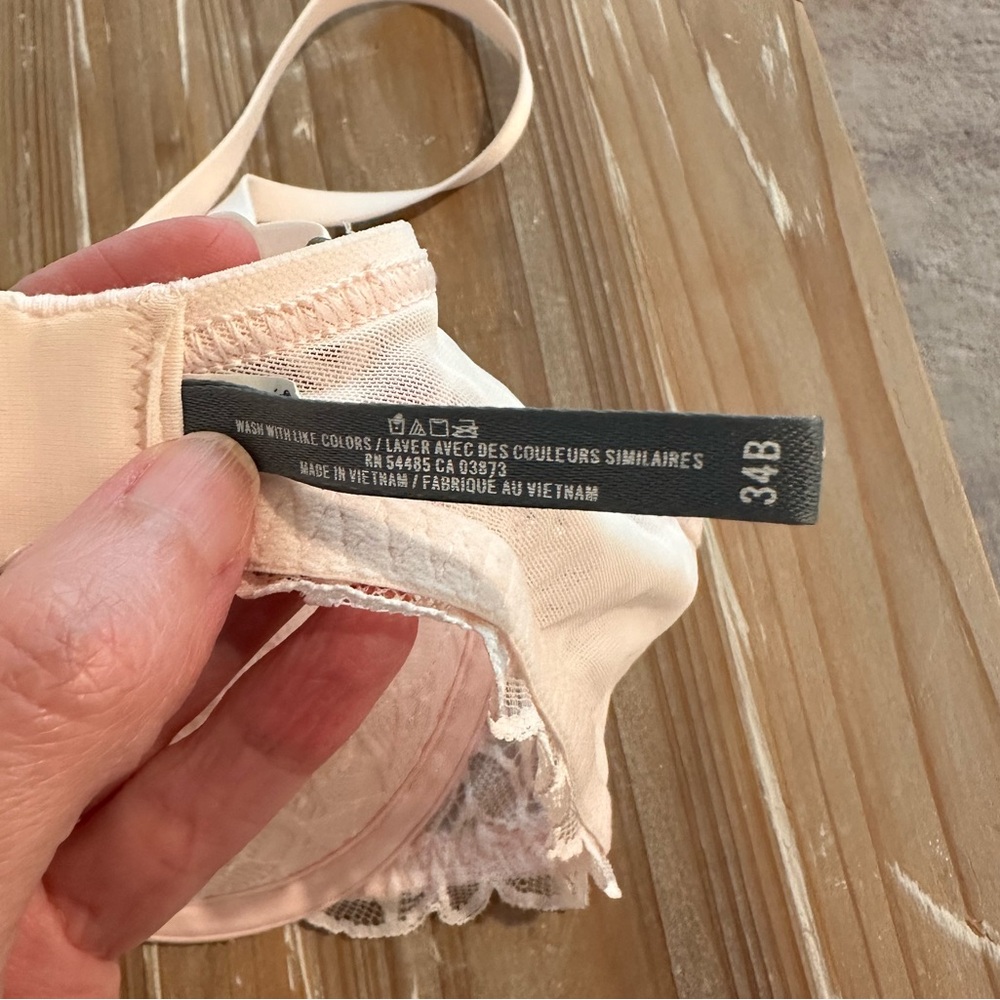 Aerie Soft Pink Lightly Lined Lace Scalloped Bra (Size 34B) - Picture 8 of 9